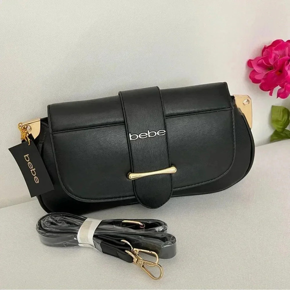 BEBE Saint Lamby Crossbody Bag Black - Picture 5 of 8